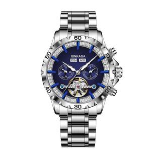 2025年新款男士手表男款机械表全自动精钢带商务镂空男表防水十大