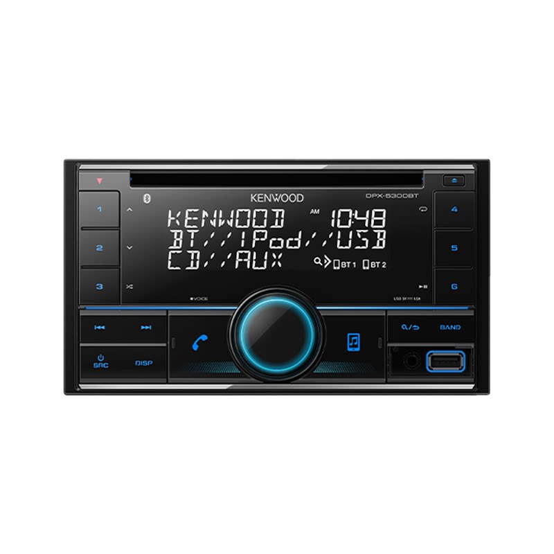 建伍DPX-5300BT汽车CD主机USB蓝牙5200升级方控96kFLAC无损24Bit