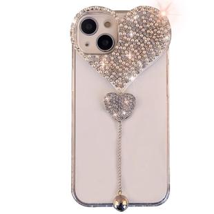 Love Diamond Clear Case For iPhone 16 15 14 13 12 Pro Max Plus Max Soft Cover Rhinestone phone Cover