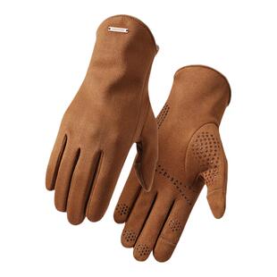 手套男冬季户外摄影师专用保暖加绒防寒骑行电动摩托车露二指防滑