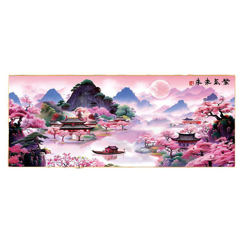 十字绣紫气东来山川版2024新款线绣客厅办公室新中式风景山水48色