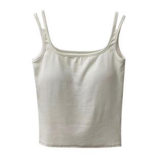 大码红色冰丝吊带背心女内搭外穿带胸垫打底衫针织无袖上衣胖mm夏