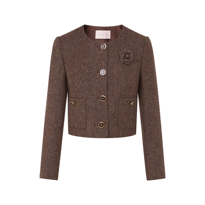 【祝绪丹同款】英国羊毛花呢套装