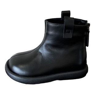 韩版儿童宝宝短靴2025秋冬新款拉链女童加绒二棉保暖靴子男童皮靴