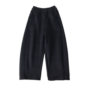 【冰岛猫】辰妈童装裤子冬季新款保暖密密绒儿童直筒亲子弯刀裤