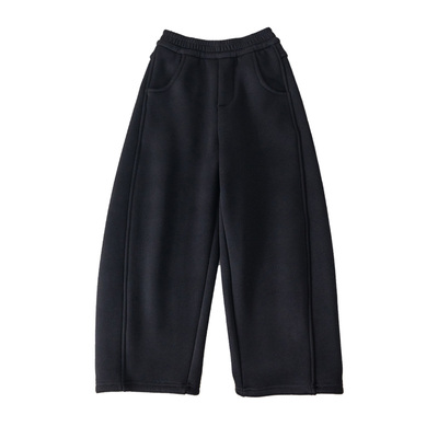 【冰岛猫】辰妈童装裤子冬季新款保暖密密绒儿童直筒亲子弯刀裤