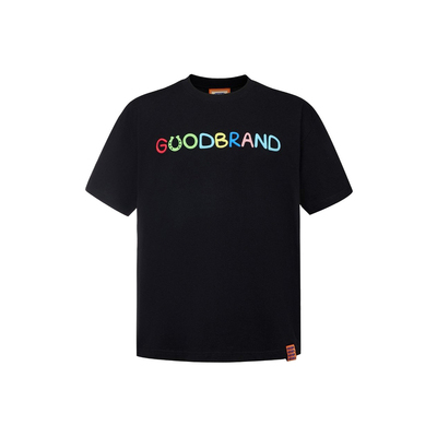 GOODBANCH M26SS马年限定立体硅胶字母标语短袖T恤男女情侣同款潮