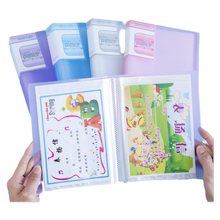 a5/b5文件夹插页透明资料册20-80页谱夹文件票据收纳本加厚活页夹卷子收纳夹本奖状收纳资料夹档案夹办公用品