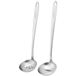 厨具套装全套家用油饼勺子铁勺汤勺套装炒菜勺子不锈钢厨房烹饪勺