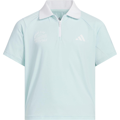 Adidas/阿迪达斯正品2025夏季款儿童拉链设计休闲Polo衫KF0398