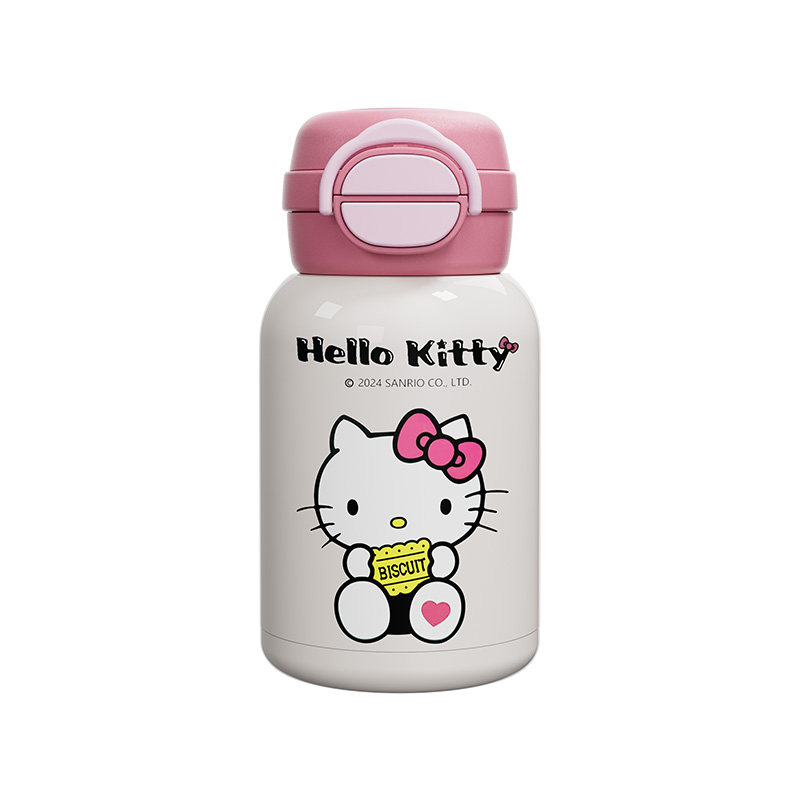 杯具熊Kitty儿童双饮保温吸管杯