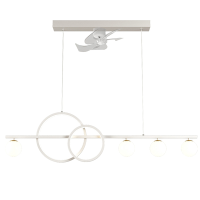 风扇灯饭厅装饰照明直流变频360度摇头节能风扇灯现代简约餐厅灯