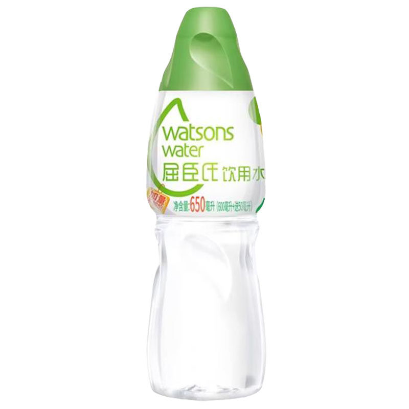 屈臣氏蒸馏水650ml*2瓶装饮用水