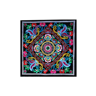 贵州成品机绣少数民族花边贵州绣花布贴枕套背带头帕刺绣抱枕用花