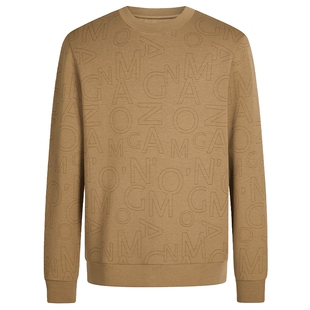 Mangano曼加龙简约百搭圆领套头宽松卫衣秋冬新品休闲T恤男士