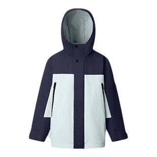 千仞岗2025冬季新款短款羽绒服连帽童装男女儿童撞色拼接可爱外套