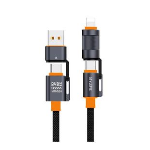 风格派USB4快充数据线240w四合一充电线高速数据传输40Gbps/8K/60Hz投屏适用安卓苹果iPhone16/15笔记本