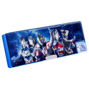 奥特曼文具盒密码锁铅笔盒2025变形多功能霹雳烈火男女孩款礼物双开门中小学生大容量高科技文具袋2026铅笔盒