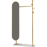 落地全身镜酒店家用卧室旋转穿衣镜轻奢简约试衣镜衣帽架挂衣一体