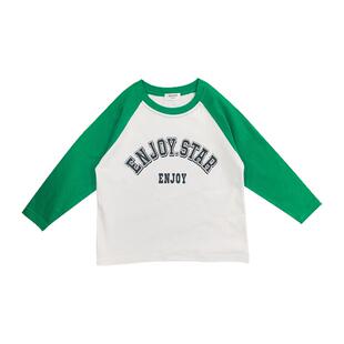 2025春秋款亲子装一家三口撞色打底衫母子装洋气个性薄款长袖T恤