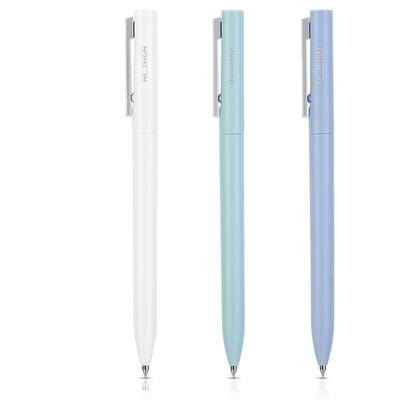 纽赛简约风侧边按动中性笔不断墨