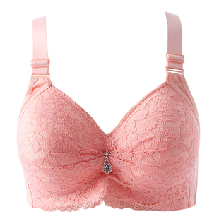 特大码超大胸围文胸无钢圈中老年肥人内衣夏妇女薄妈妈防下垂胸罩