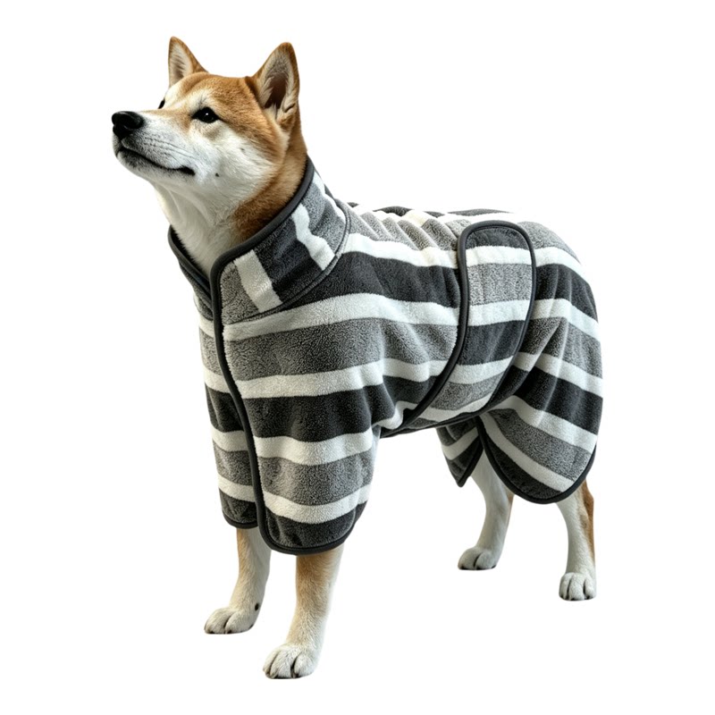 宠物超柔软浴袍中大型犬狗吸水毛巾柴犬柯基狗狗速干衣服洗澡用
