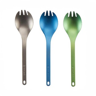 snowpeak雪峰钛叉勺户外露营旅游便携轻量餐具勺子叉子调羹sct004