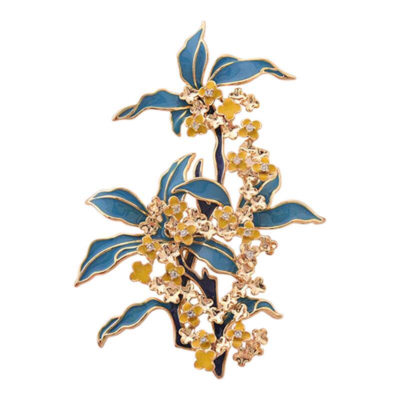 复古轻奢高档桂花胸针胸花
