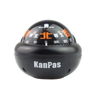 Kanpas行驶专用刻度指南球汽车摆件车载式夜光指南针高精度车用