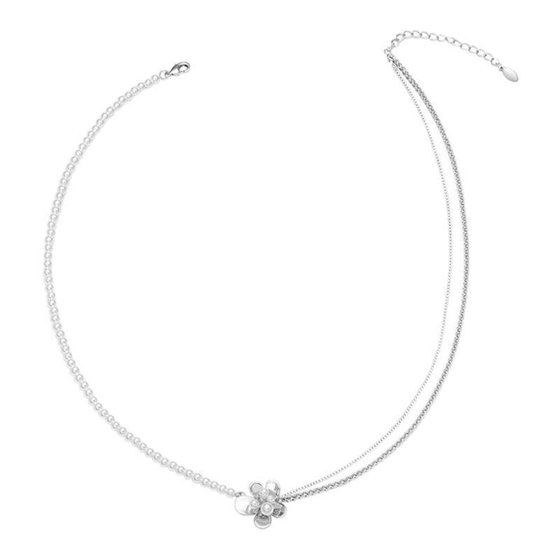 【明星同款】ChillTalent新款繁花珠珠拼接项链气质百搭锁骨链