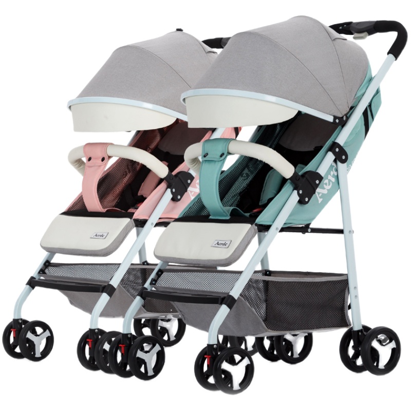 阿尔德双胞胎婴儿推车可坐躺可拆分超轻便携折叠小宝宝婴儿手推车