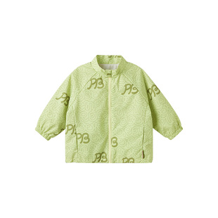 博睿恩儿童潮流满印夹克外套2026春季新款男女宝宝时尚休闲上衣