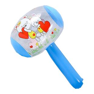 充气小榔头儿童卡通敲打锤子捏会响带铃铛节日地推小礼品充气玩具