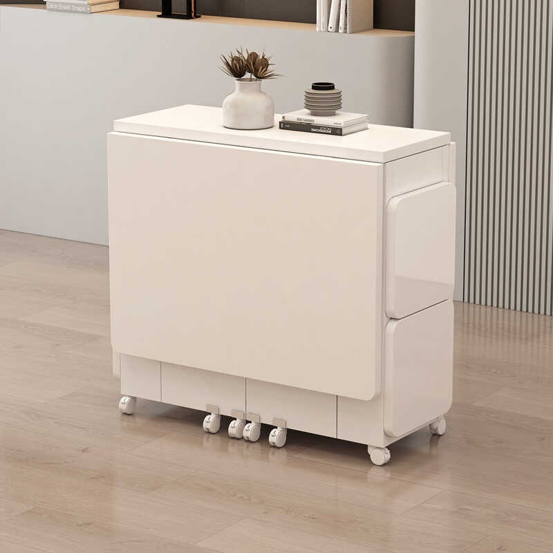 家用折叠餐桌椅组合可移动伸缩长方形圆形小户型多功能吃饭小桌子