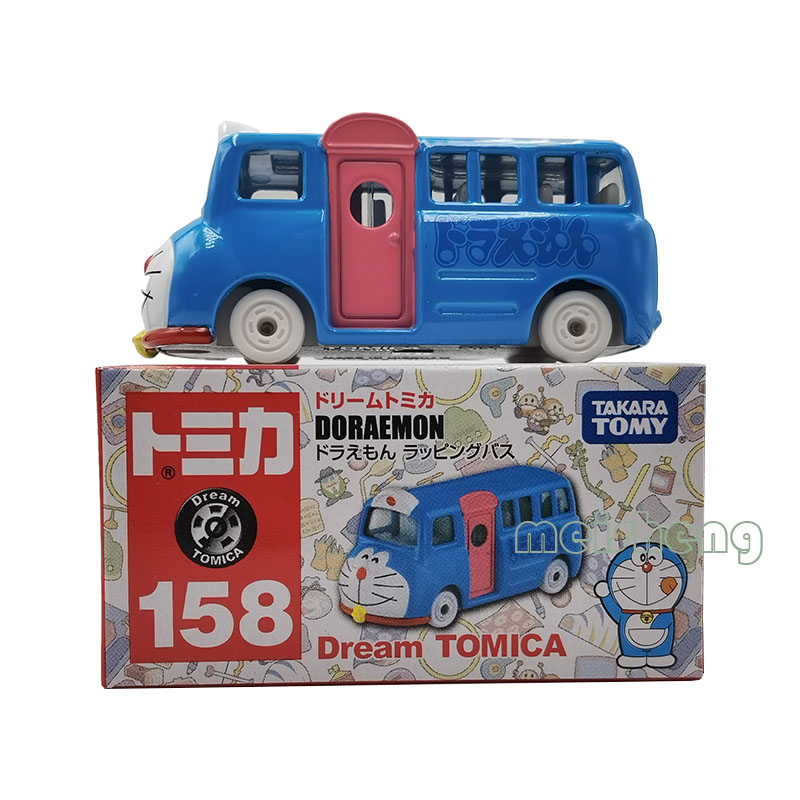 TOMY多美卡合金车模型TOMICA158号哆啦A梦50周年纪念车型校园巴士