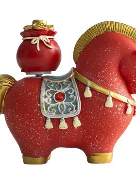 生肖马摆件创意国潮马上有钱