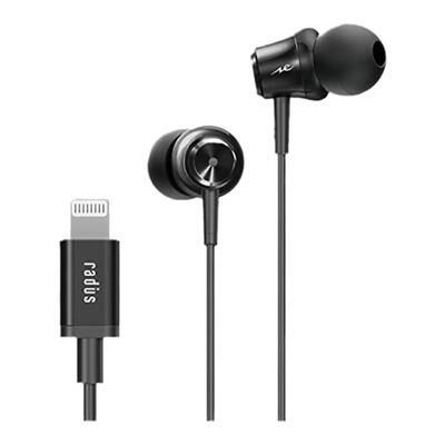 【日本直邮】radius 密闭型iPhone用有线入耳式耳机 HP-NEL11K ()