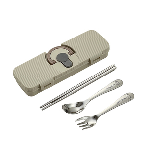 316不锈钢便携三件套餐具套装一人用筷子叉子勺子套装外出收纳盒