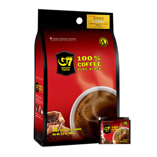 中原G7越南原装进口美式纯黑速溶咖啡粉冷萃冷热水两冲160g