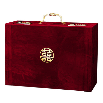 订婚彩礼盒子现金礼盒高档聘礼盒提亲10万礼金箱婚庆用品现金箱