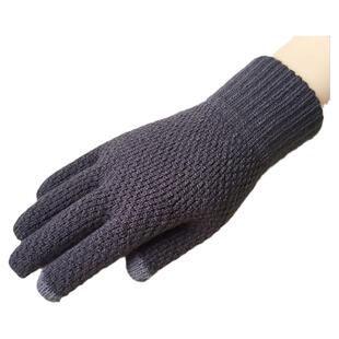 触屏手套青年男士冬季保暖防寒加绒大厚骑行开车毛线针织全指韩版