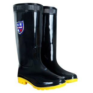 工业耐酸碱雨靴加厚耐磨牛筋底水鞋男款防滑防水中筒劳保防护雨鞋