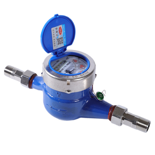 家用水表不锈钢高灵敏指针防滴自来水表工程专用水表4分6分表