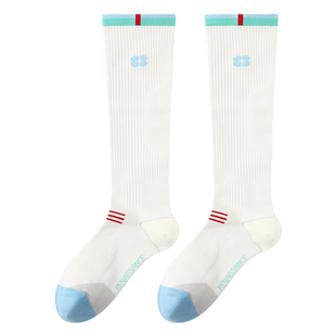 Enjoy it压力小腿袜女专业运动肌能压缩袜健身跳绳长筒登山骑行袜