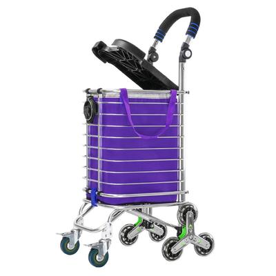 购物车禾一铝合金可折叠买菜车