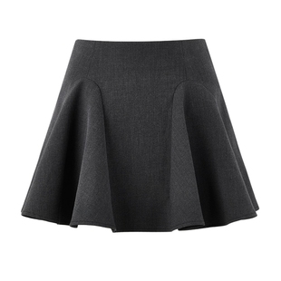 秋水伊人短款半身裙2025年秋装新款女气质A字蕾丝边百褶裙短半裙