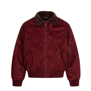 MAISTEP美式肌理感棉服夹克男vintage宽松加厚毛绒内里保暖外套冬