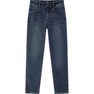 森柔|森马牛仔裤女冬季修身抓毛小脚裤显瘦舒适韩版休闲潮流长裤