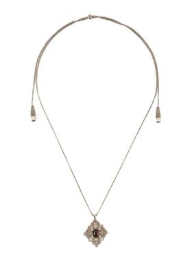 吟絮虎眼石长款项链耳环戒指套装